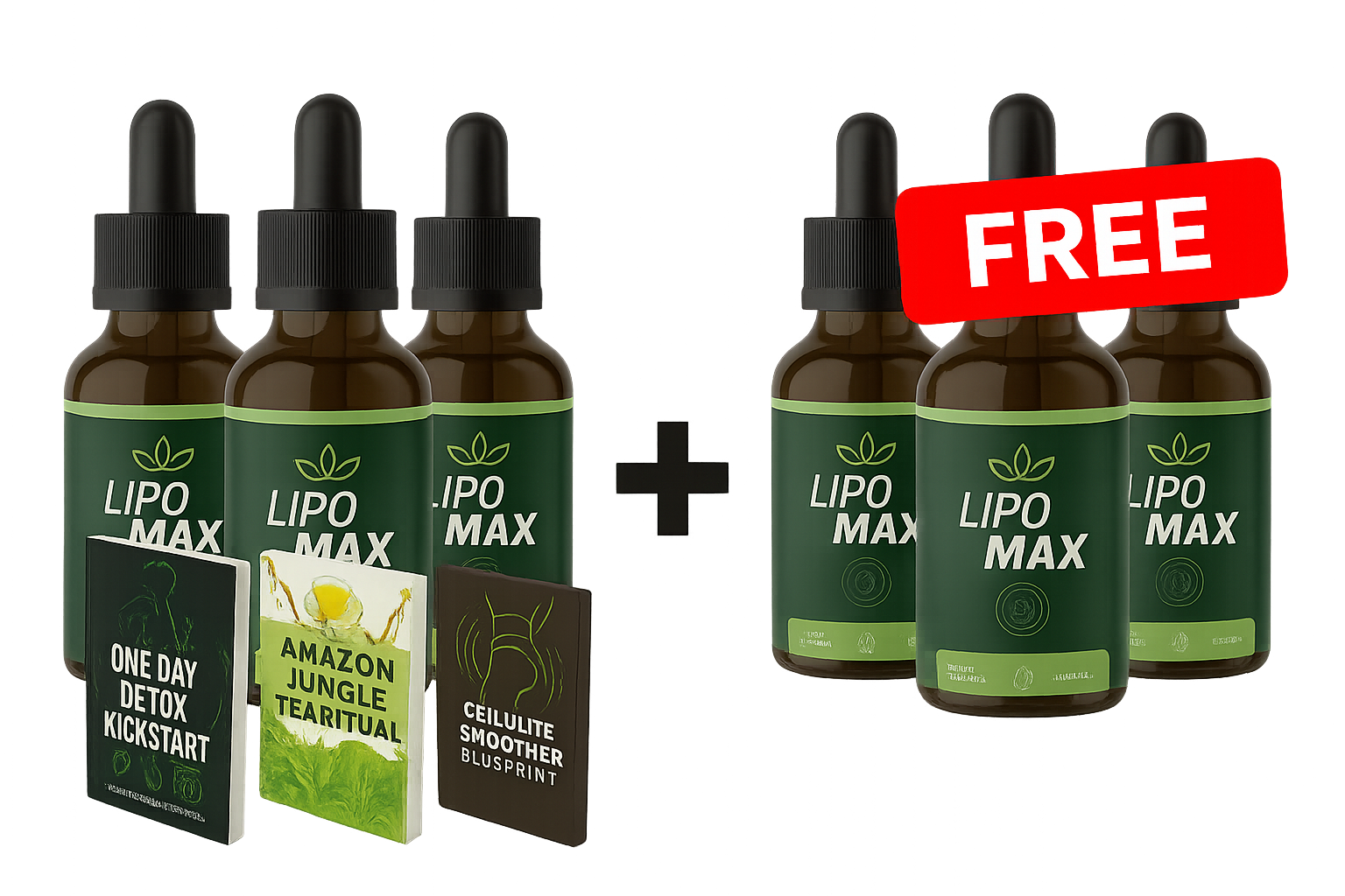Six bottles of LipoMax weight loss supplement